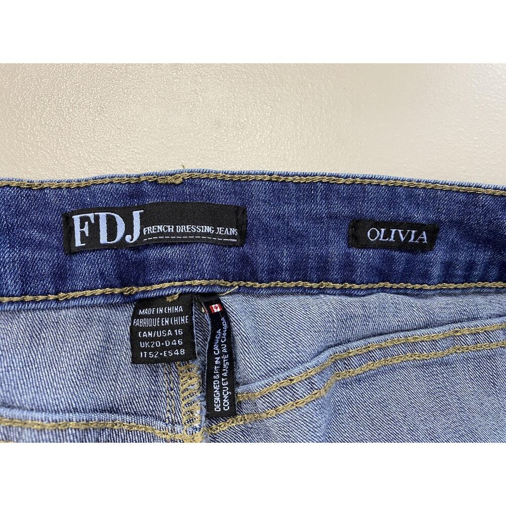 FDJ French Dressing Jeans Womens 16 Blue Straight Olivia Tie Dye Ankle 36x32 - Picture 11 of 12